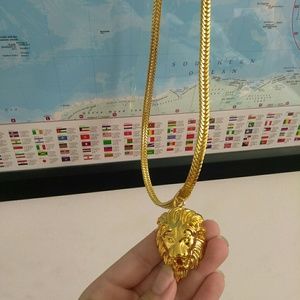 Golden lion chain